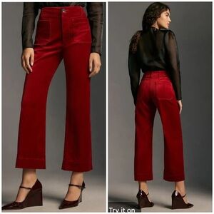 NWOT Maeve Colette corduroy crop wide leg pants